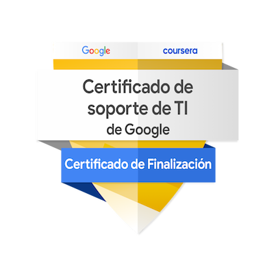link a Insignia de certificado de soporte de ti de google